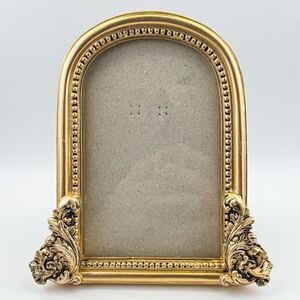 Vintage Ornate Gold Arch Top Wooden Picture Frame 5x7 Baroque Rococo Style
